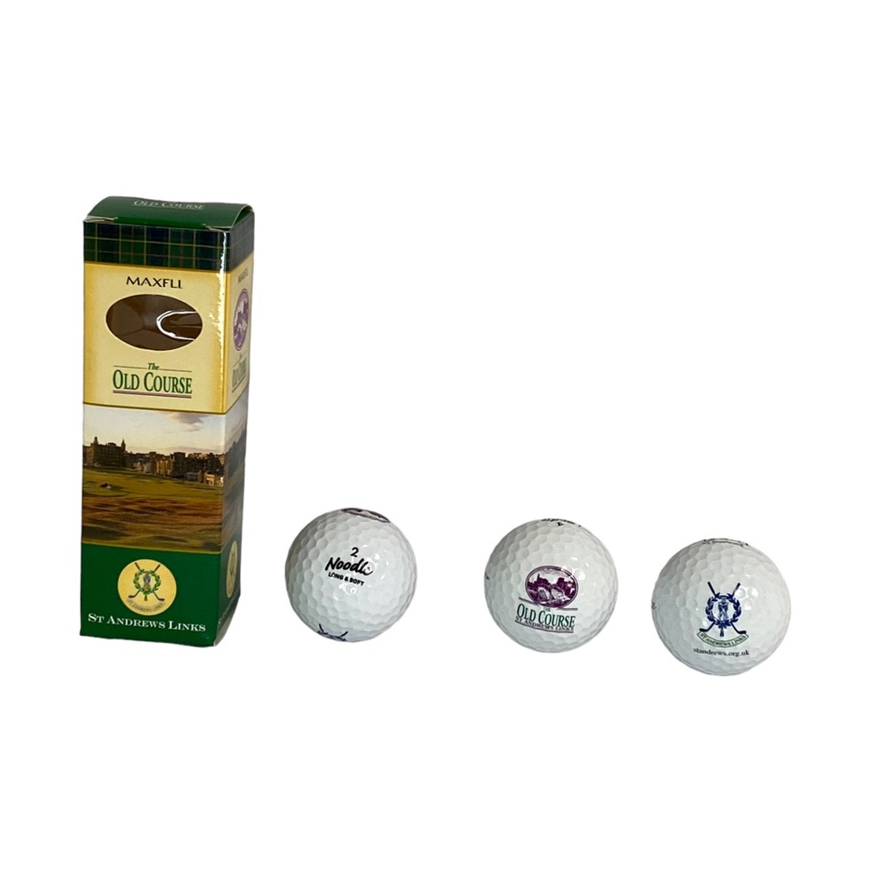 St. Andrews, Maxfli Box of 3 golf Balls.